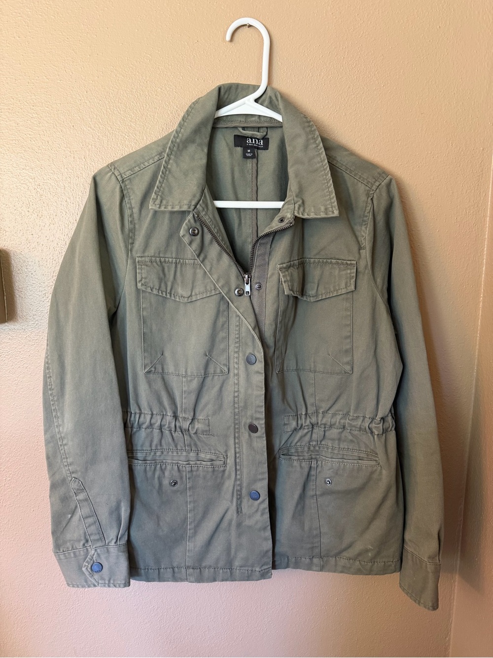 a.n.a Olive Green Utility Jacket Medium